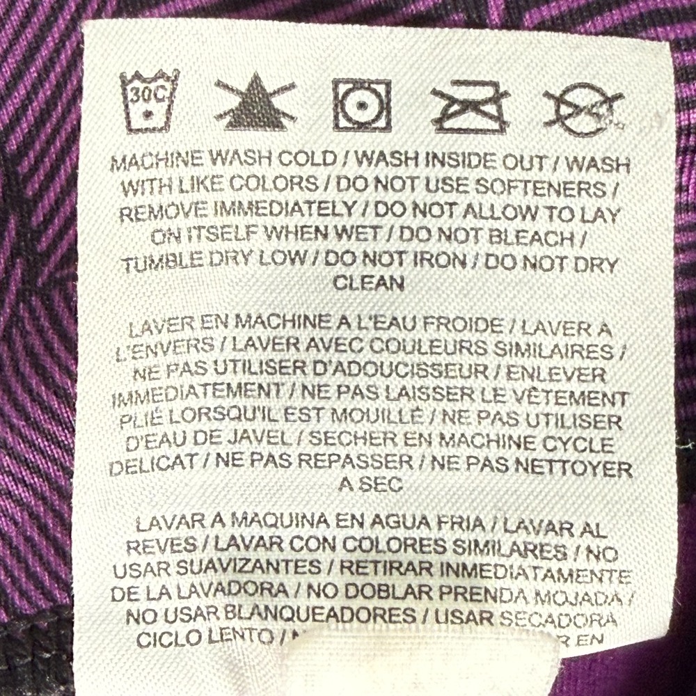 NIKE Running Dri Fit Women's XS Geometric Purple Gym Leggings Yoga Pants Pocket - Picture 6 of 12